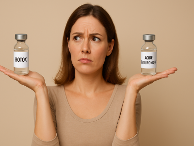 Botox vs acide hyaluronique